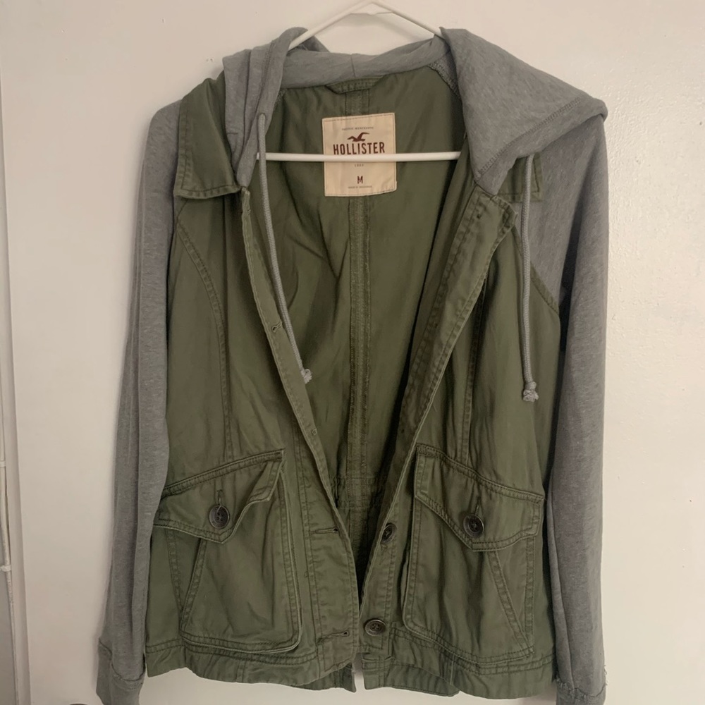 Hollister green/grey jacket!